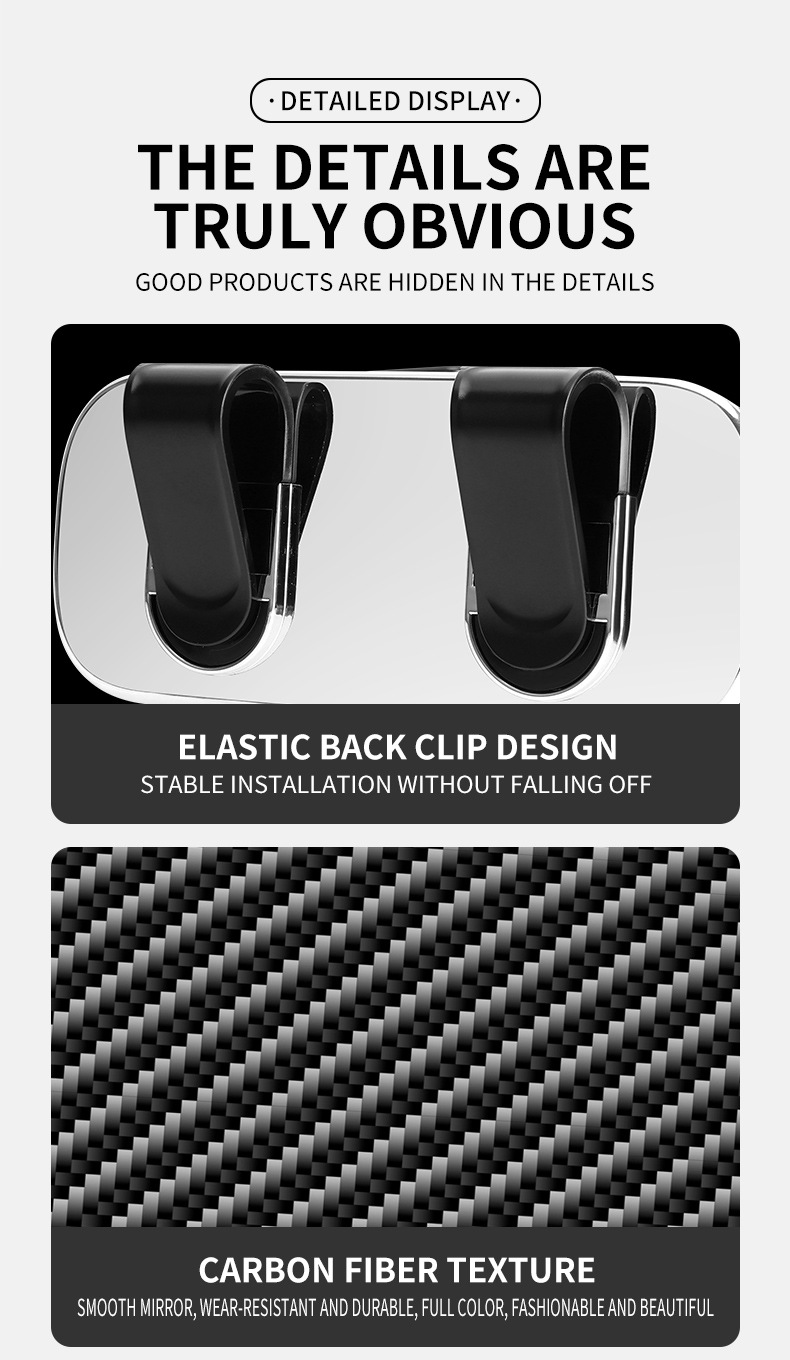 Car Glasses Case, One-Click Opening Sun Visor Storage Box for Car Sunglasses, High-End