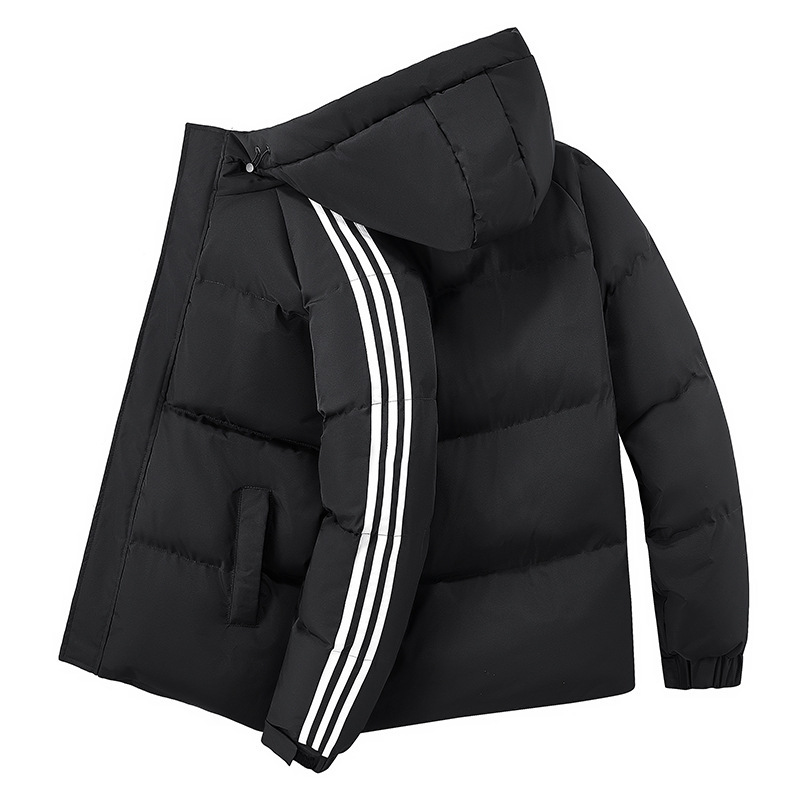 Winter Hooded Cotton-padded Coat Men's and Women's Same Style Cotton-padded Jacket Loose Fashionable All-match Cotton-padded Jacket Hong Kong-style Thick Warm Jacket Men's M-5X