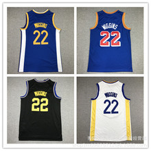 刺绣篮球球衣 勇士队22号威金斯篮球球衣 篮球服 Warriors jersey