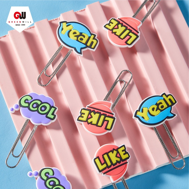 Caricaturas lindas palabras marcadores clip