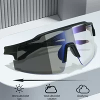 Cross -border new high -definition PC anti -blue light discoloration sports ride glasses European and American tide sunscreen mirror sunglasses