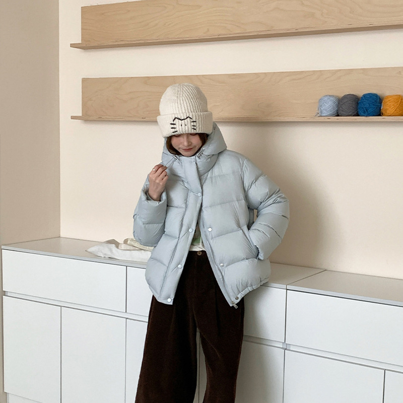 Down Jacket Women's Hooded Short 2025 New Style Super Nice Korean Style Thickeneded Loose Fashionable Warm Candy Color Jacket