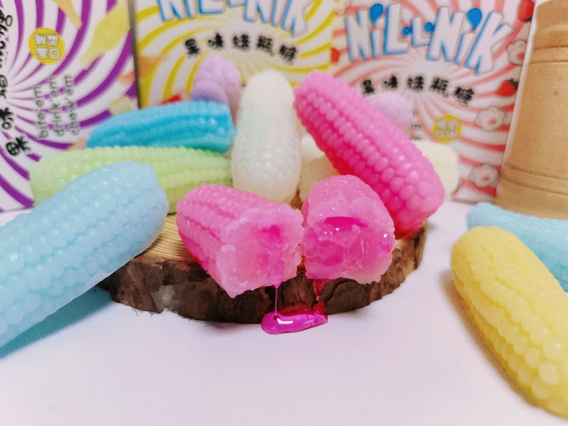 蜡瓶糖玉米款蜡棍抖音直播咀嚼同款声控解压蜡平成品食用蜂蜡-阿里巴巴