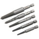 5pc Hexagon Handle Broken Head Screw Extraction Device 60mm Black Quick-release Electric Hexagon Broken Wire Removal Tool Set