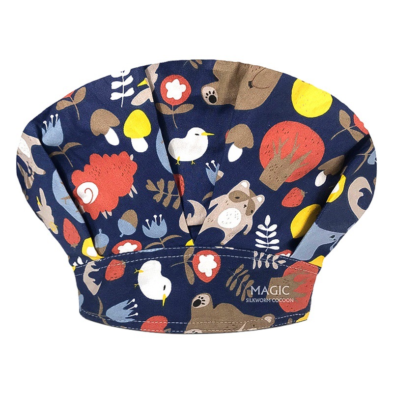 Venta directa de fábrica, gorro de enfermera con estampado animal para mujer, gorro de algodón para salón de belleza y odontología.