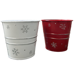 聖誕節浮雕雪花筆筒收納鐵桶文具開學禮物桌面可愛筆桶小學生獎品