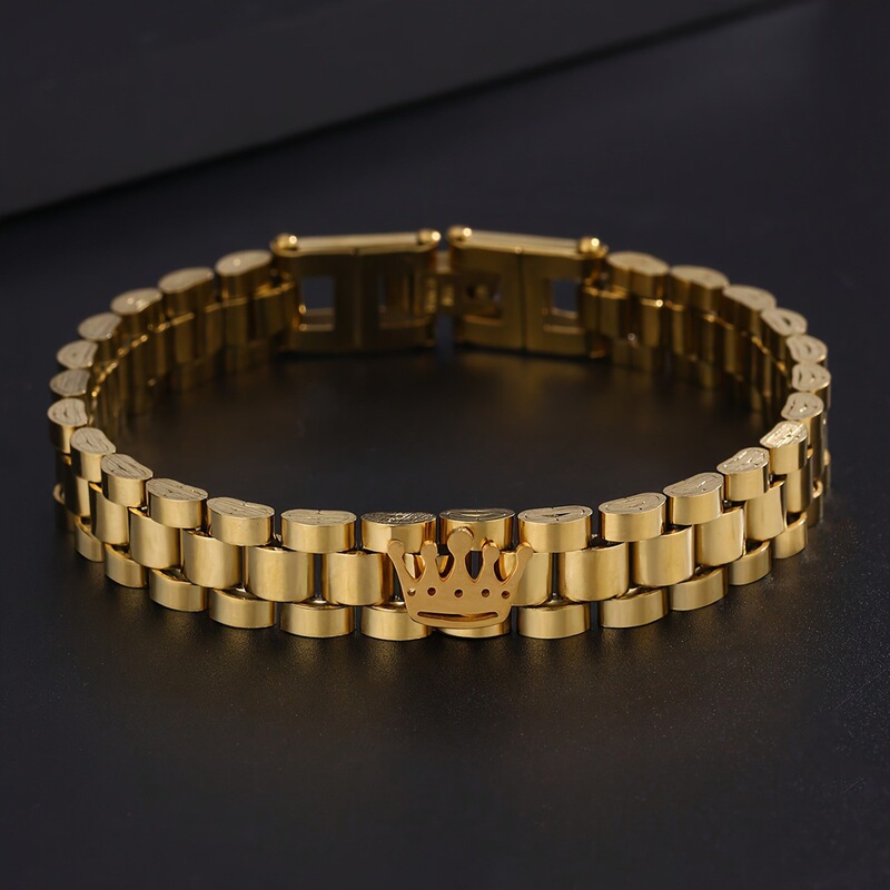 Cross-border Hot Selling Original Single Crown Strap Bracelet Stainless Steel Minimalist Temperament Original Design Direct Commuter Bracelet Cross-border Hot Selling Original Single Crown Strap Bracelet Stainless Steel Minimalist Temperament Original Design Direct Commuter Bracelet