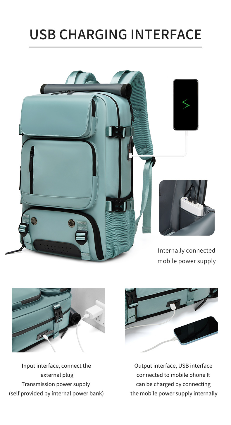 Sac à dos de voyage pour hommes et femmes, sac à dos de transport extra large avec fermetures à glissière robustes, sac à dos pour ordinateur portable 16 pouces avec port de chargeur USB et housse de bagage_voghion.com