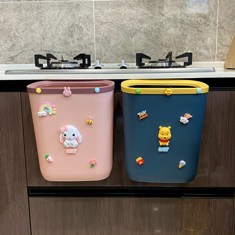 Cute and Creative Kitchen Trash Can Hanging Household Hanging Cabinet Door Classification Kitchen Waste Special Lidless Storage Paper Basket Cute and Creative Kitchen Trash Can Hanging Household Hanging Cabinet Door Classification Kitchen Waste Special Lidless Storage Paper Basket