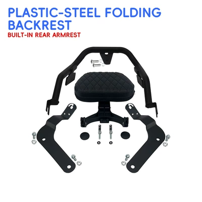 Motorcycle bumper crash bars, anti-fall bumpers, foldable - plastic-steel-folding-backrest-comes-with-rear-armrests-is-not-available-for-proultraec-versions