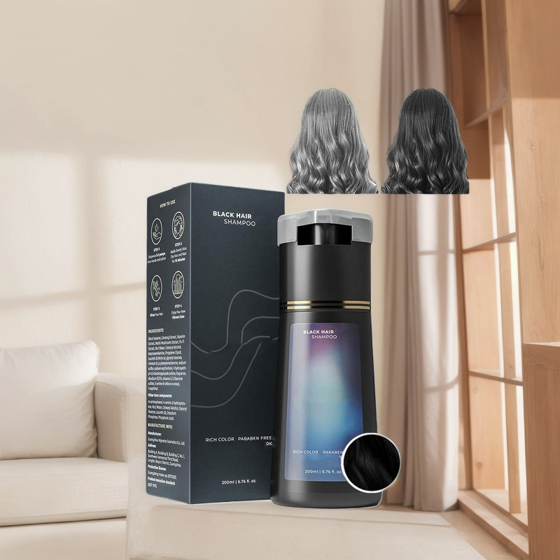 跨境爆款快速上色洗发膏持久蓬松温和不刺激发膏固色膏染洗发色剂