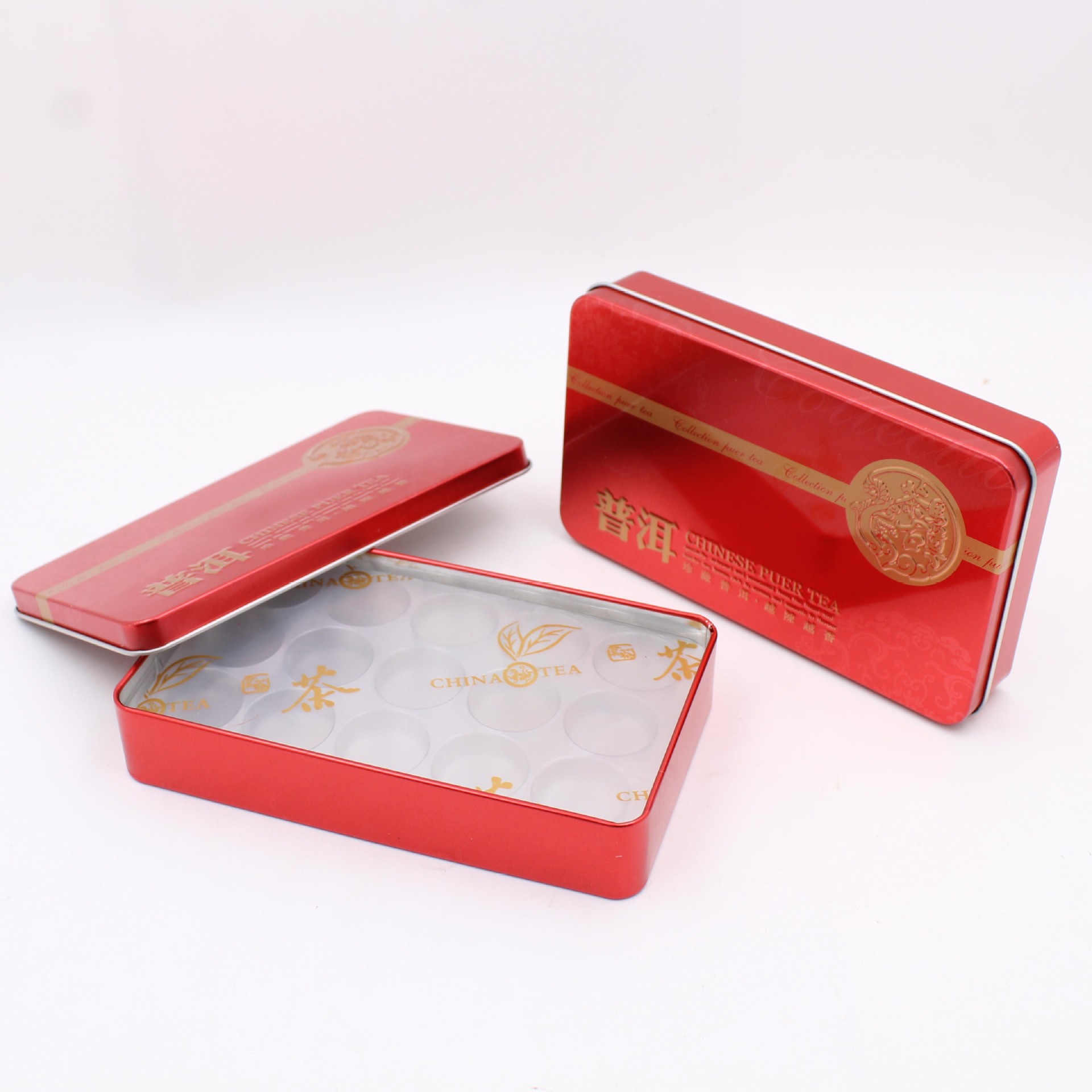 厂家直销小金坨普洱红色现货铁盒