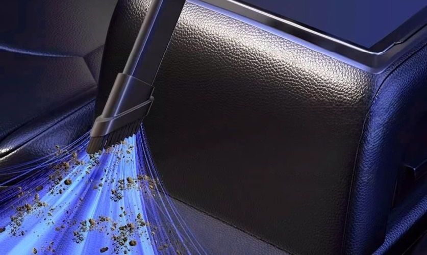 Powerful indoor car vacuum cleaner with quality grooves, small rechargeable handheld vacuum for sofa, windows, home and car use