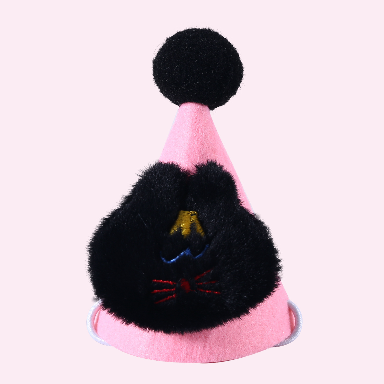 Mascota gato peluche perro cumpleaños sombrero bola tridimensional sombrero felpa muñeca de dibujos animados Navidad señaló sombrero tocado