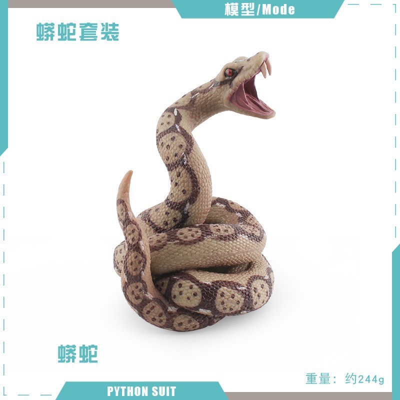Reptiles de simulación Sksk serpiente pitón modelo de niños cognición oro gigante pitón decoración juguetes