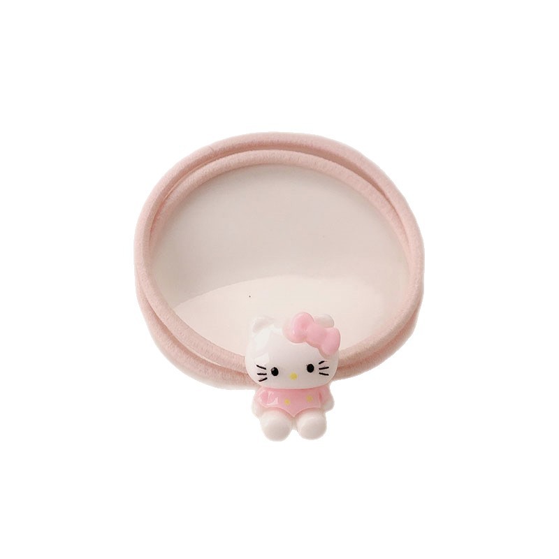 Dibujos animados lindo gatito cuerda para el cabello simple ins girl lazo para el cabello con banda de goma para el cabello salvaje cuerda para el cabello Mori accesorios para el cabello
