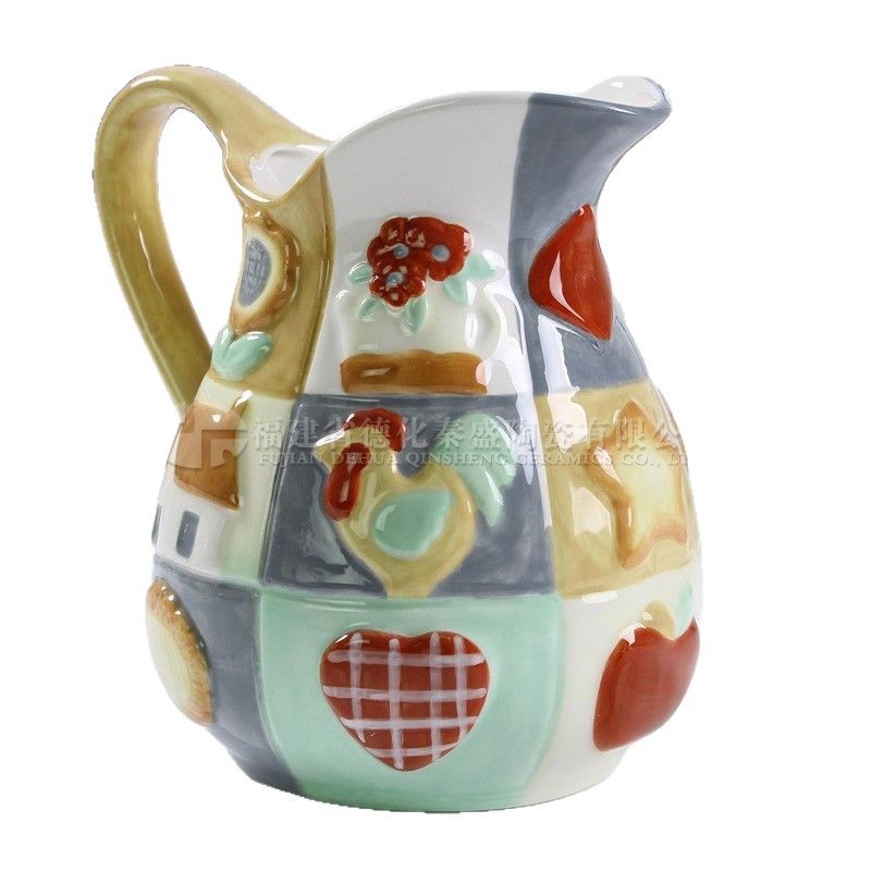 Casa de cerámica Qin Sheng pequeña taza de agua de dibujos animados para niños pequeños taza de leche con taza