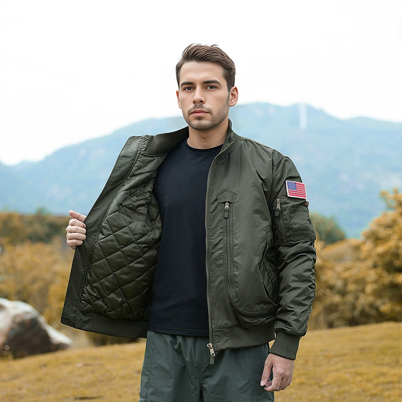 Quilted baseball jacket, tactics uniform, increased thickness