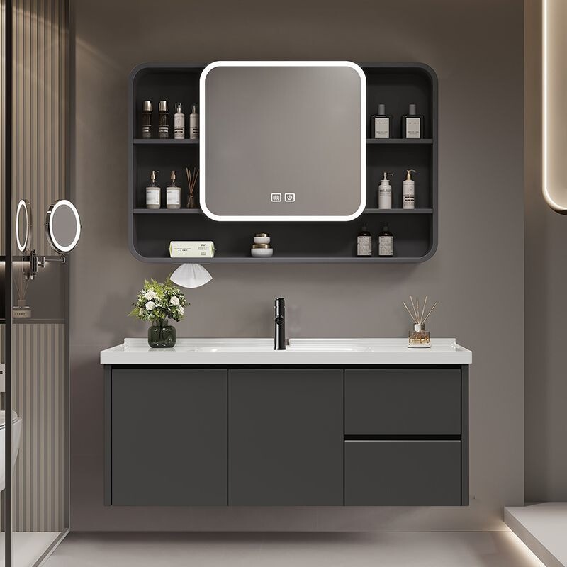 Bathroom Cabinet Set Modern Minimalist Bathroom Vanity Cabinet Luxury Bathroom Cabinet Waterproof and Moisture-Proof Storage Cabinet Bathroom Cabinet Set Modern Minimalist Bathroom Vanity Cabinet Luxury Bathroom Cabinet Waterproof and Moisture-Proof Storage Cabinet