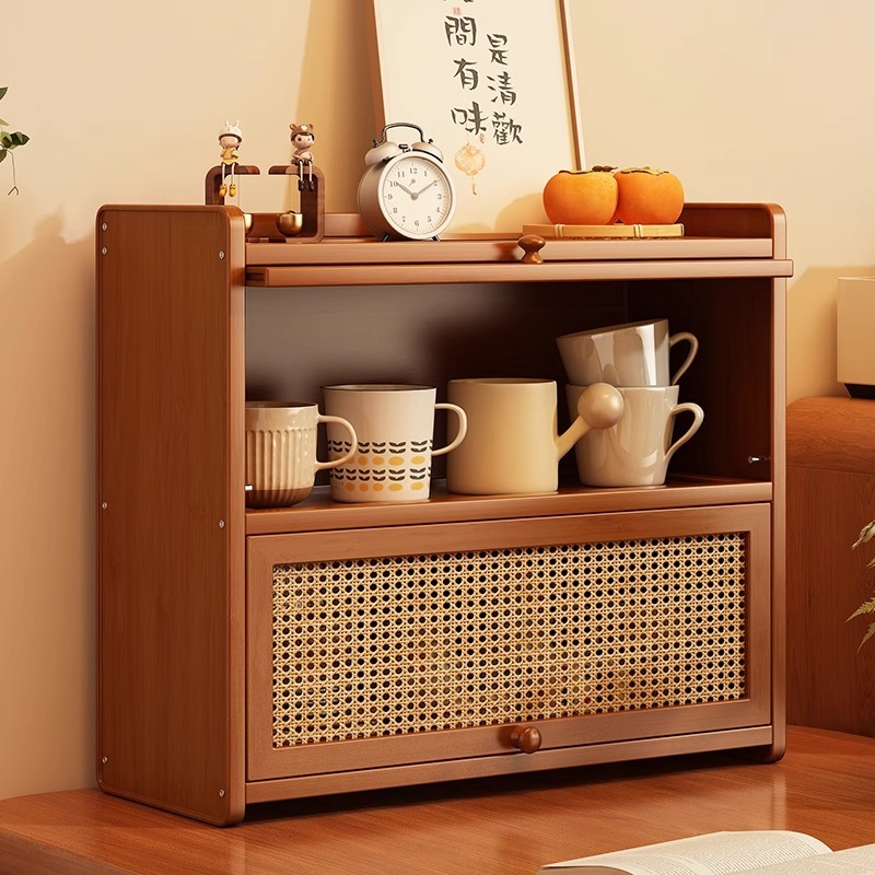 Desktop Storage Rack, Tea Cup Holder, Coffee Cup, Mug, Tea Set Storage Rack, Simple Living Room Dust-Proof Cabinet, Desktop Storage
