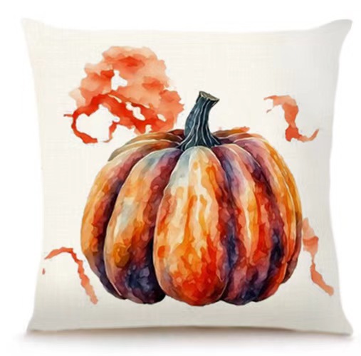 Transfronterizo Amazon Halloween impresión lino almohada cubierta bruja calabaza decoración doméstica almohada cubierta