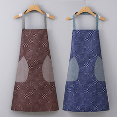 New Length Wholesale Waterproof Oil-Proof Apron Factory Wholesale Restaurant Kitchen Cooking Apron with Large Pockets Workwear