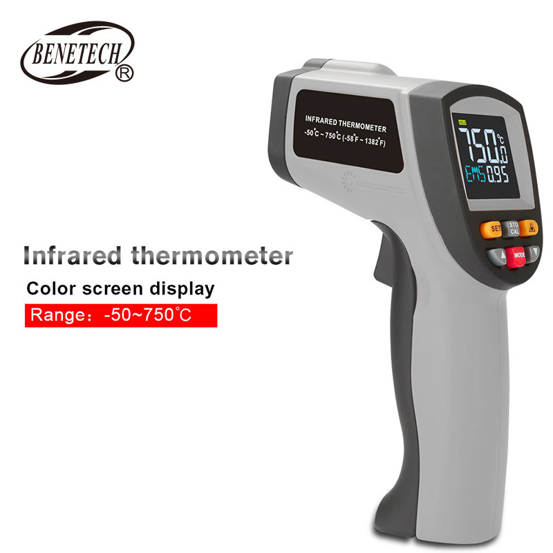 标智GT750彩屏九点激光工业物体红外测温仪Infrared temperature