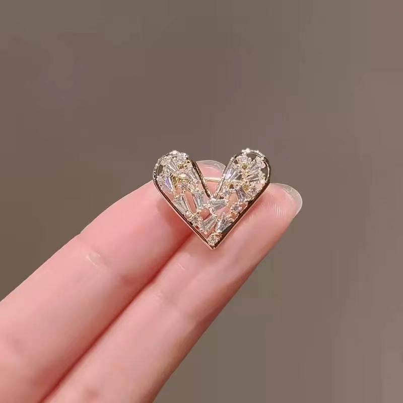 Romantic Heart Shape Alloy Rhinestone Unisex Corsage display picture 4