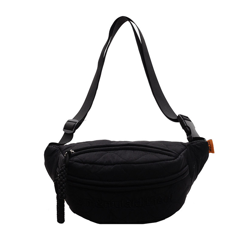 Casual bordado bolso de mochila para mujeres 2024 nuevo nicho de invierno bolso de pecho deportivo para salir bolso de cintura versátil