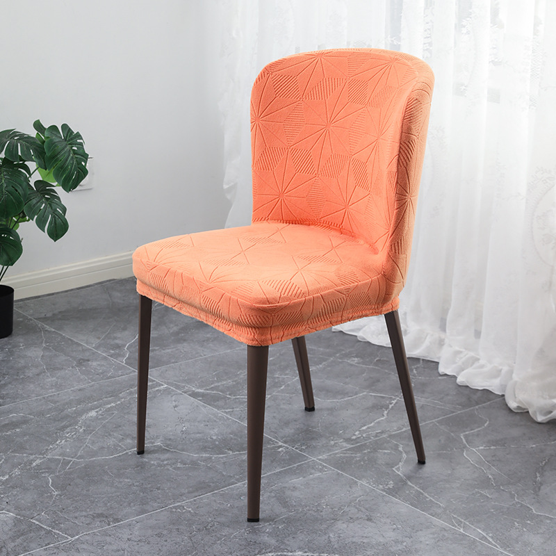 Personalizado moderno simple general bailer silla cubierta de comedor cubierta de silla curva casera cubierta de taburete de respaldo todo incluido