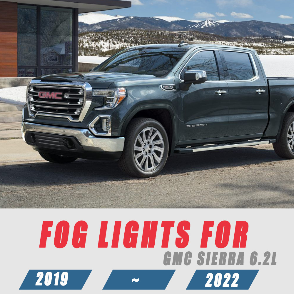Aplicable a GMC 2019 - 2022 SIERRA 6.2L LED conjunto de lámpara de niebla delantera lámpara de barra de luz diaria