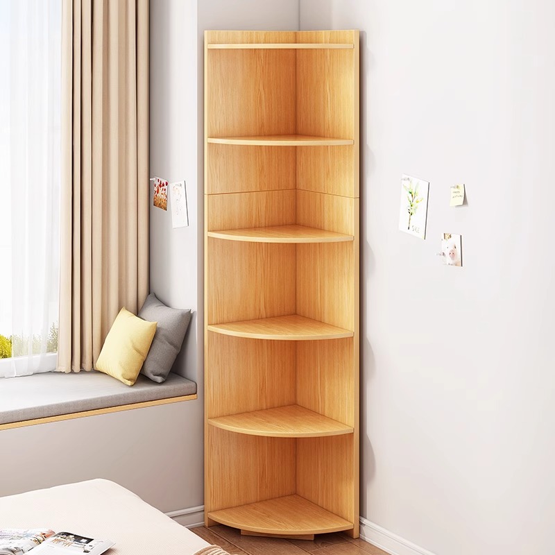 Gabinete de esquina Gabinete de esquina Estante de estante triangular de piso Gabinete de almacenamiento de esquina del dormitorio Gabinete de pared de hierro forjado Estante de pared Estante de libros