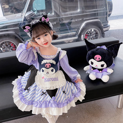 女寶寶庫洛米女童秋款洛麗塔連衣裙可愛小女孩長袖卡通萌趣公主裙