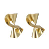 Brand metal fashionable glossy three dimensional earrings, European style