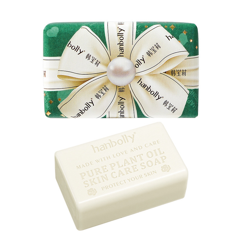 Hanbaoli 200g ギフトソープ 新しい結婚式の記念品、フレグランスソープ付き、ウェディングリボンソープ付き|undefined