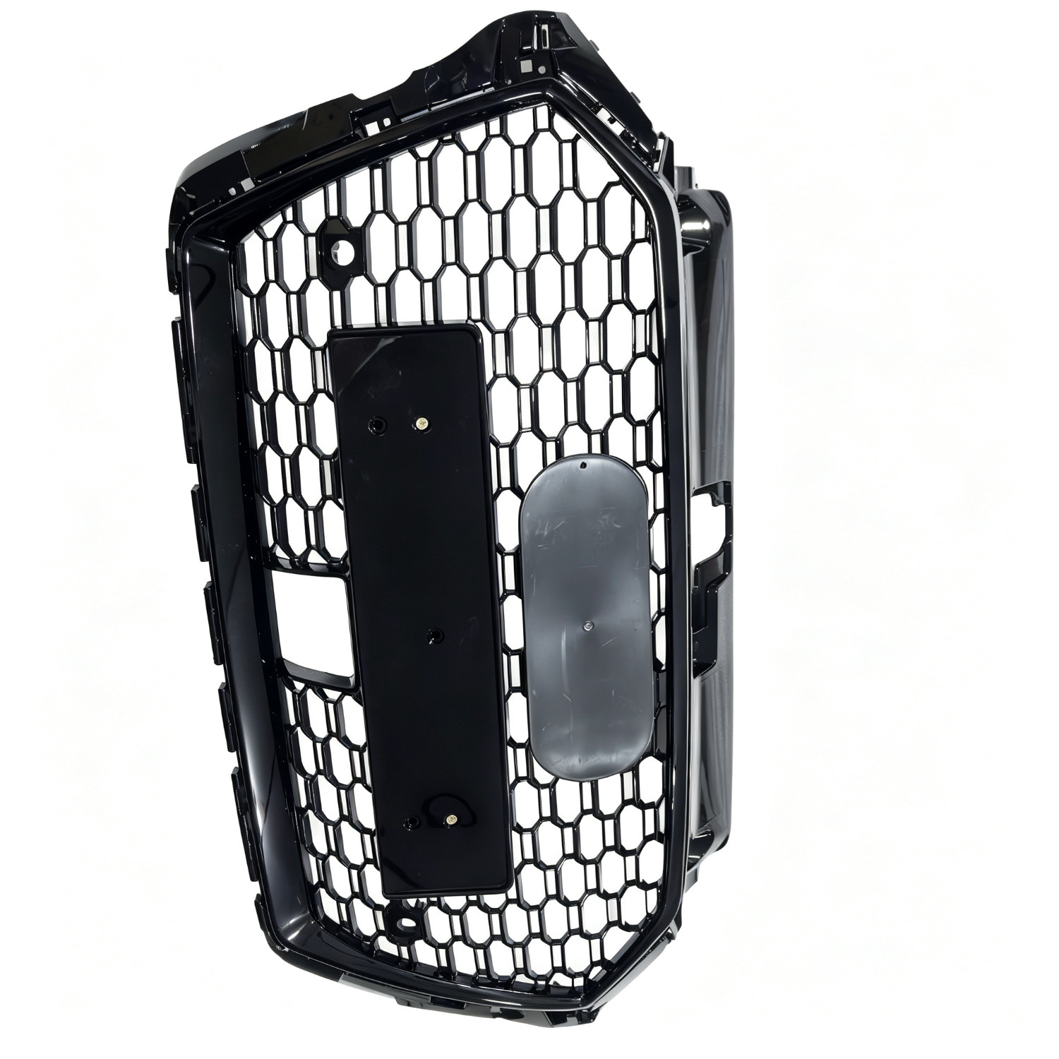 Suitable for Audi A3/S38V 2017 2018 2019 Mesh Grille Rs3 with Acc Hole Glossy Black Honeycomb