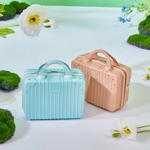 Factory Direct Sales 14inch Retro Small Suitcase, Suitcase, Wedding Souvenir, Lightweight Boarding Cosmetic Case