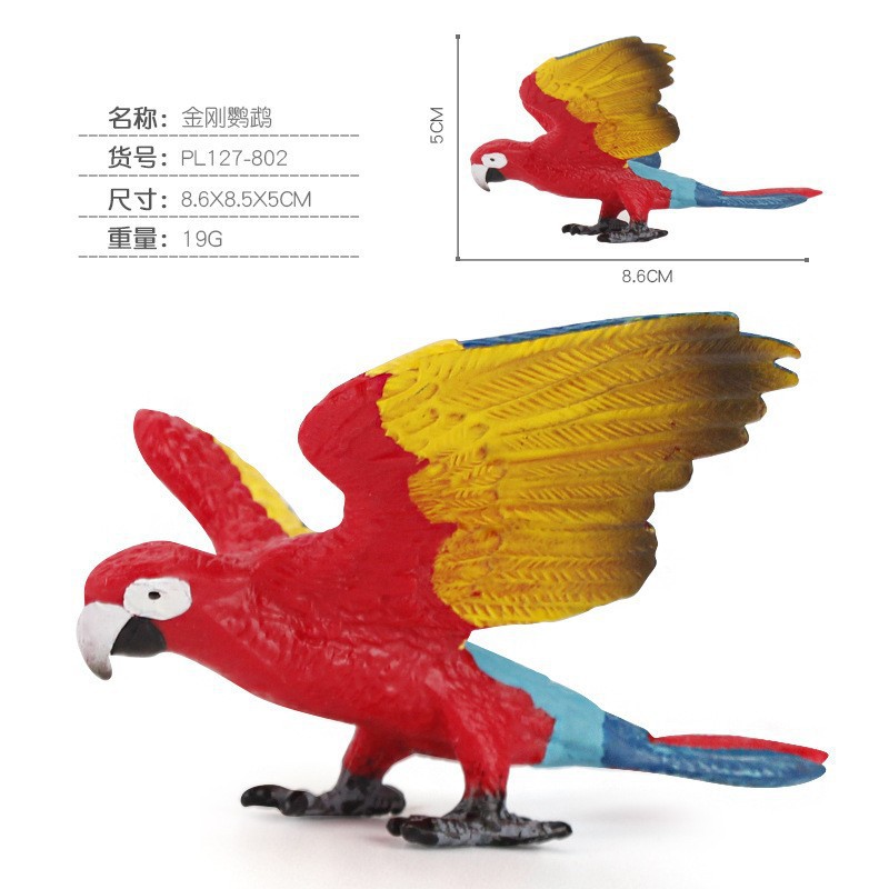Exportación transfronteriza de simulación de pájaros modelo de papagaios peonía papaio de escritorio decoración estática juguetes