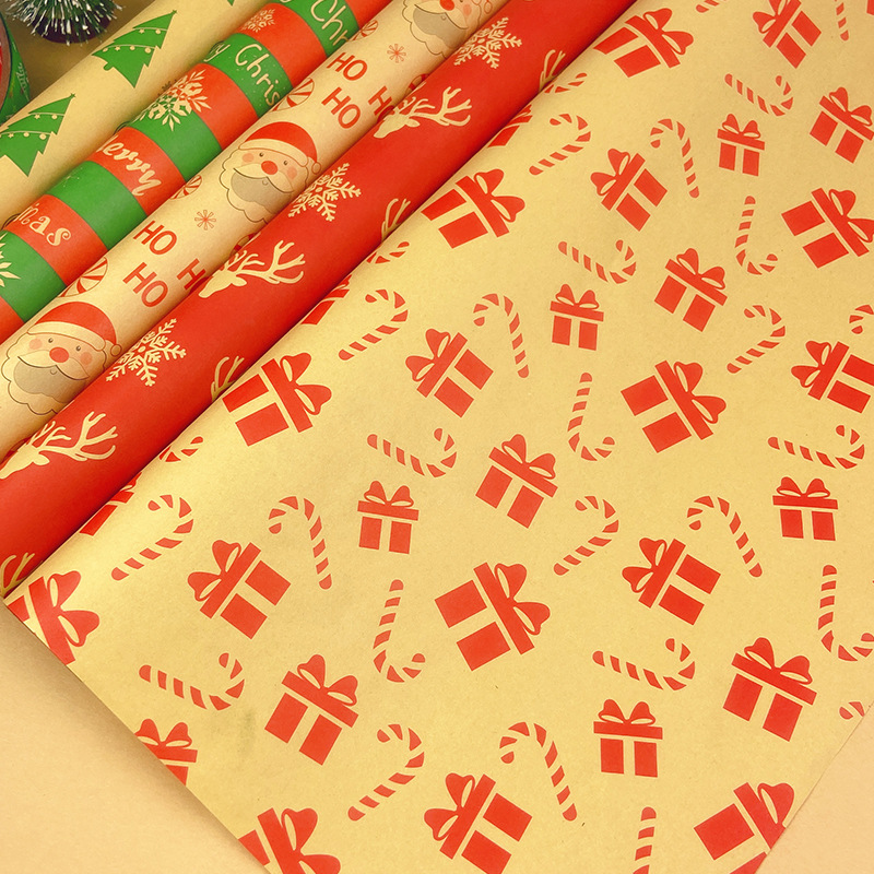 Ajuste de la muestra-papel de regalo de Navidad papel de regalo de vacaciones papel de regalo de Navidad