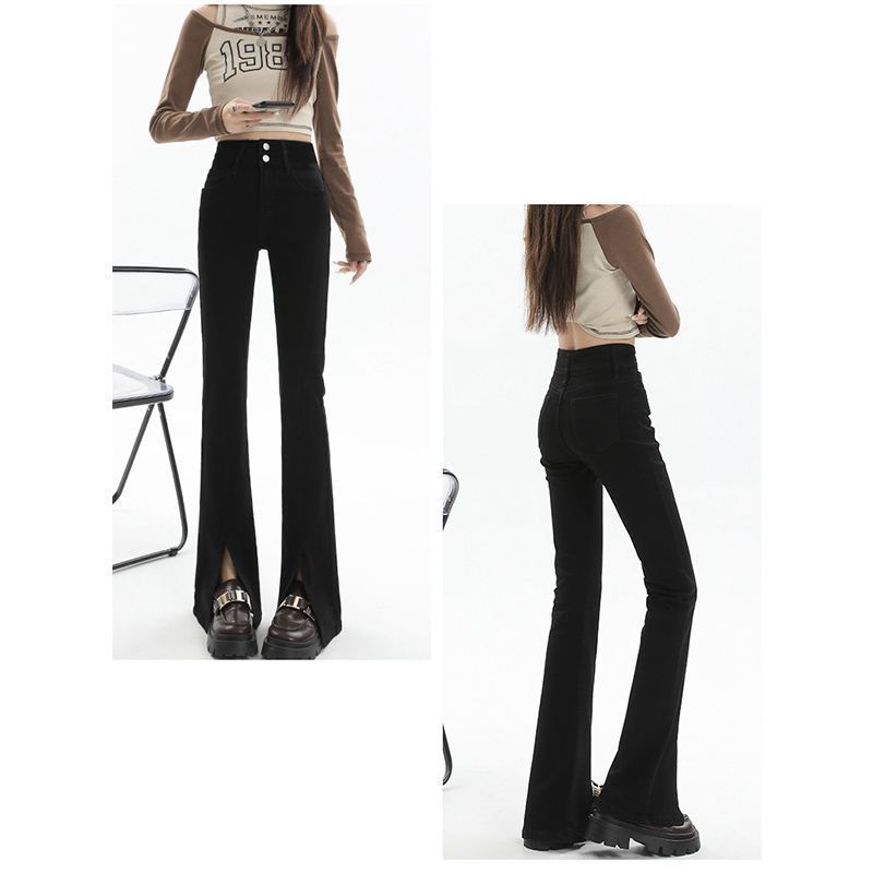 Skinny jeans for women 2023 new autumn high waist slimming small stretch flared pants for women autumn and winter