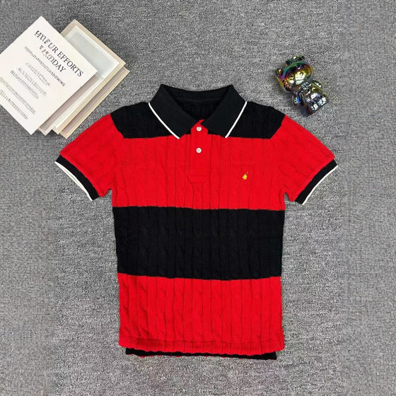 2025 Early Spring in stock Real Photograph Korean Short Horizontal Stripe Twist Thin Knitted Shirt Women's Summer New High Quality