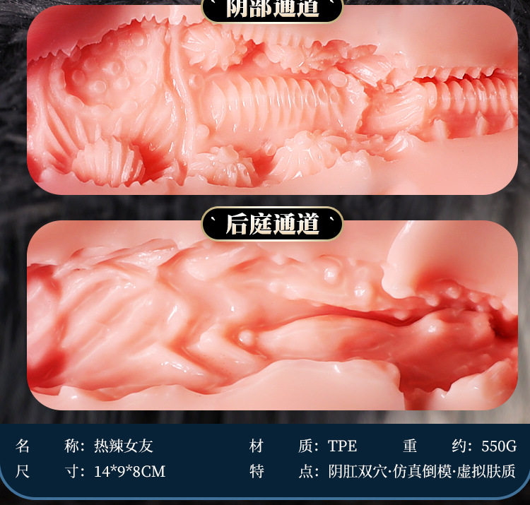 Jiuai Half-Body Male Masturbator Inverted Model TPE Manual Stroker — detail image 22