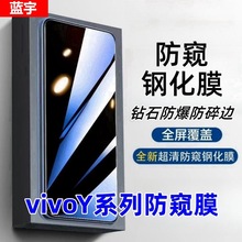 适用vivoY200iY100Y78mY77EY37Y76sY35+Y52s全屏防偷窥钢化手机膜