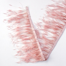 温册羽毛10-15CM烧丝鸵鸟毛布边服装配饰礼服裙摆材料鸵鸟毛花边