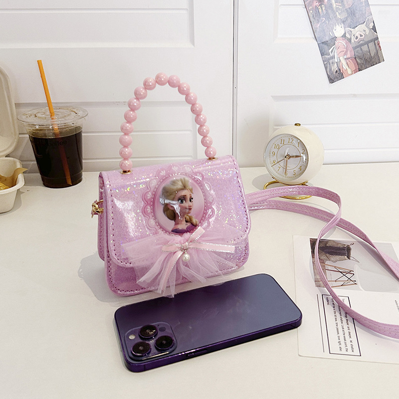 Bolsos de mochila para niños, princesa Aisha, bolsos de hombro de moda para niñas, bolsos de perlas para niñas.