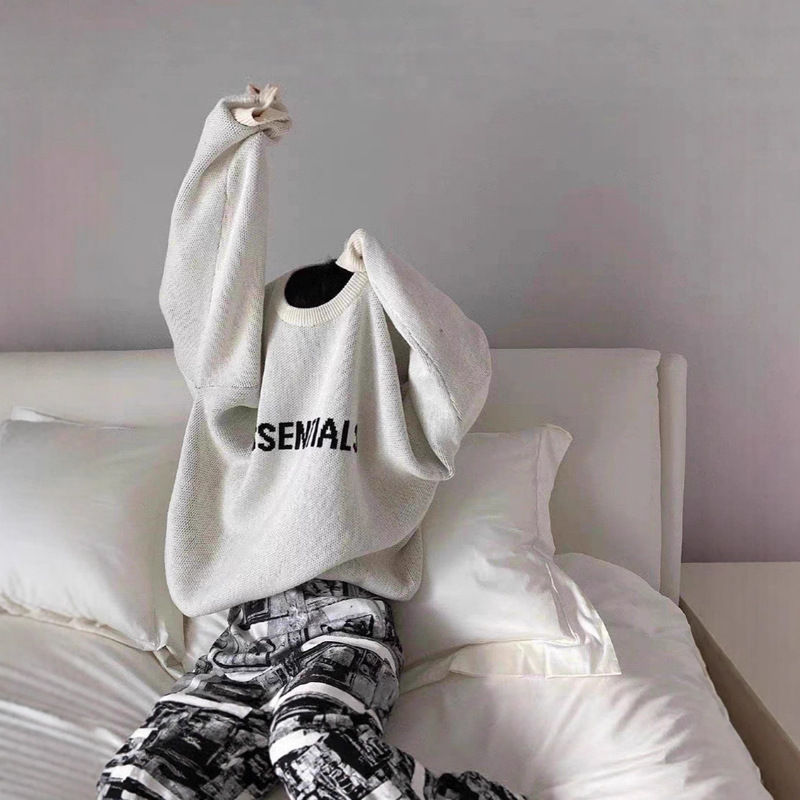 Fear of God Multi-Thread Essentials Chest Letter Trendy Fog Round Neck Sweatshirt Knitwear Zgpb