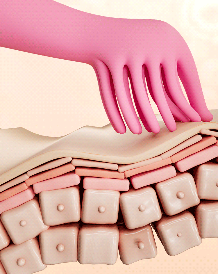 Touch-Vibrating Wand Massager, Silicone Body, Button Control, Pink — detail image 5