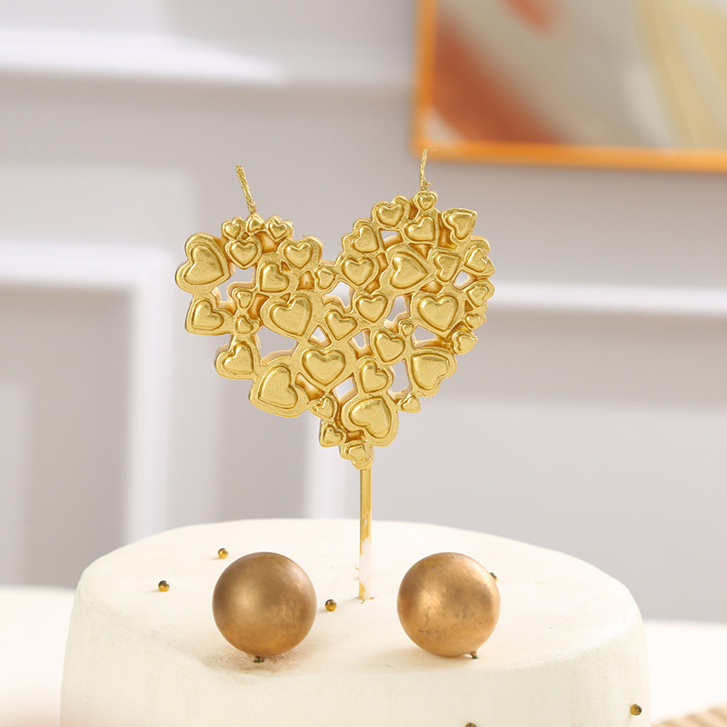 クリエイティブインスタイルシンプルラブキャンドル誕生日ケーキベーキングプラグインホリデー告白誕生日パーティー装飾|undefined