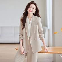 高级感休闲西装套装女2024新款春秋宽松气质时尚通勤职业西服外套