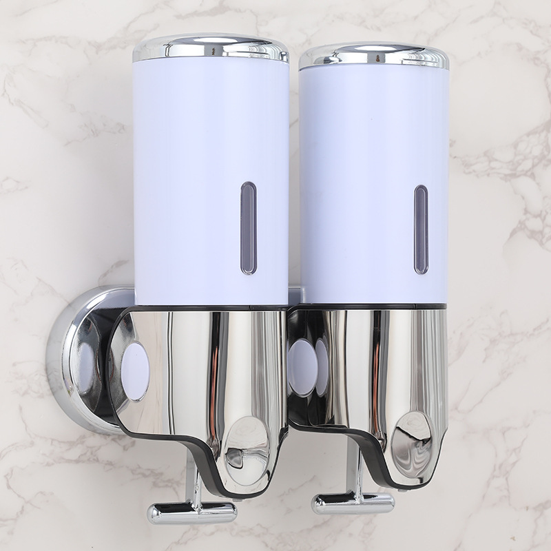 Dispensador de jabón y desinfectante de pared para baños de hotel